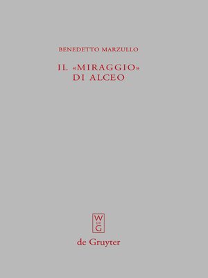 cover image of Il "miraggio" di Alceo